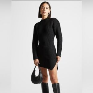 Asymmetric Knit Jumper Sweater Dress